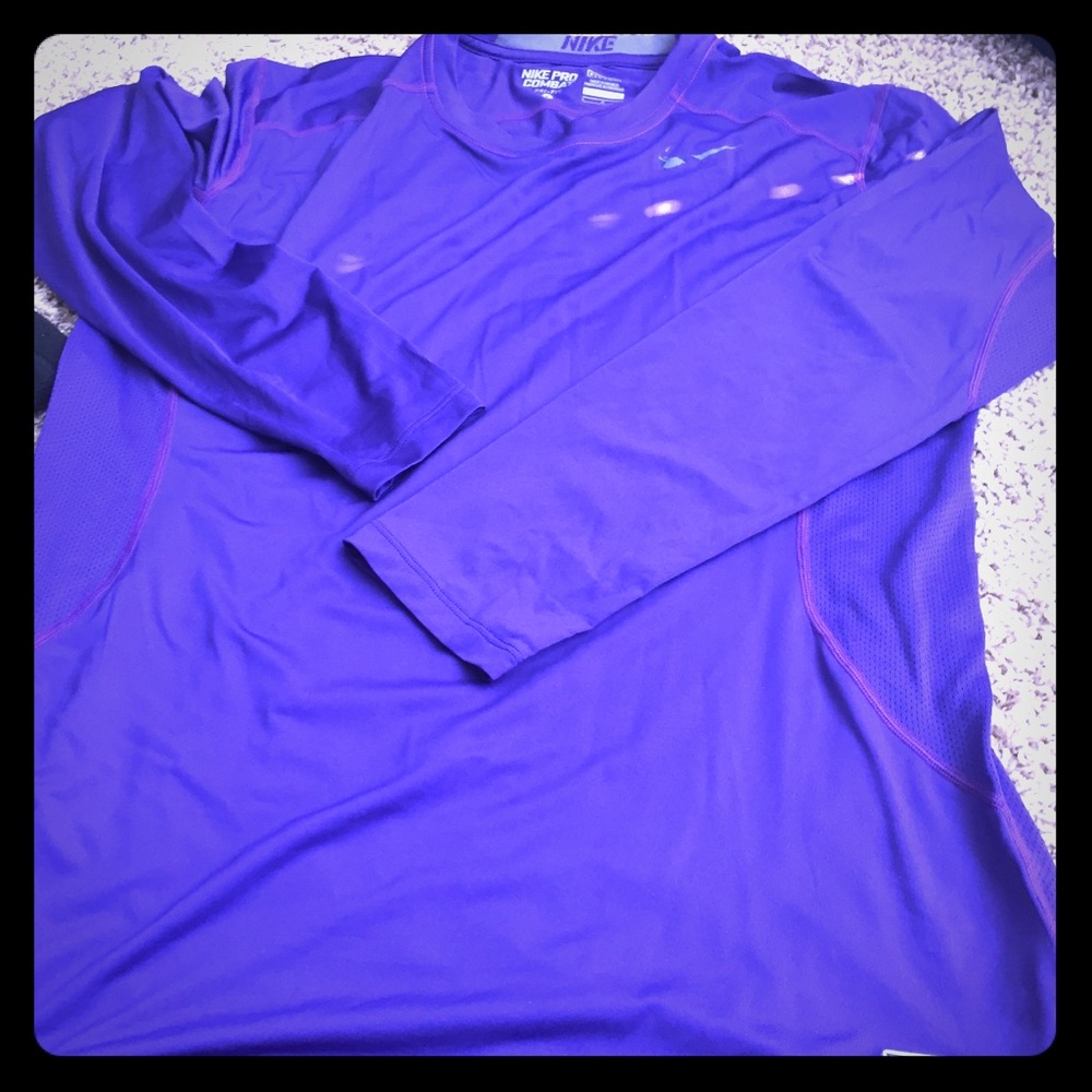 Blue Nike dry fit longsleeve T-shirt